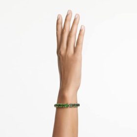 Pulseras Millenia con corte octogonal, degradado de color, verde, chapada en tono dorado Pulseras Millenia con corte octogonal, degradado de color, verde, chapada en tono dorado