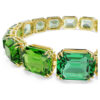 Pulseras Millenia con corte octogonal, degradado de color, verde, chapada en tono dorado