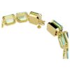 Pulseras Millenia con corte octogonal, degradado de color, verde, chapada en tono dorado