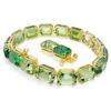 Pulseras Millenia con corte octogonal, degradado de color, verde, chapada en tono dorado