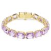 Pulseras Millenia con corte octogonal, morada, chapada en tono dorado Pulseras Millenia con corte octogonal, morada, chapada en tono dorado