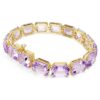 Pulseras Millenia con corte octogonal, morada, chapada en tono dorado Pulseras Millenia con corte octogonal, morada, chapada en tono dorado