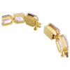 Pulseras Millenia con corte octogonal, morada, chapada en tono dorado Pulseras Millenia con corte octogonal, morada, chapada en tono dorado