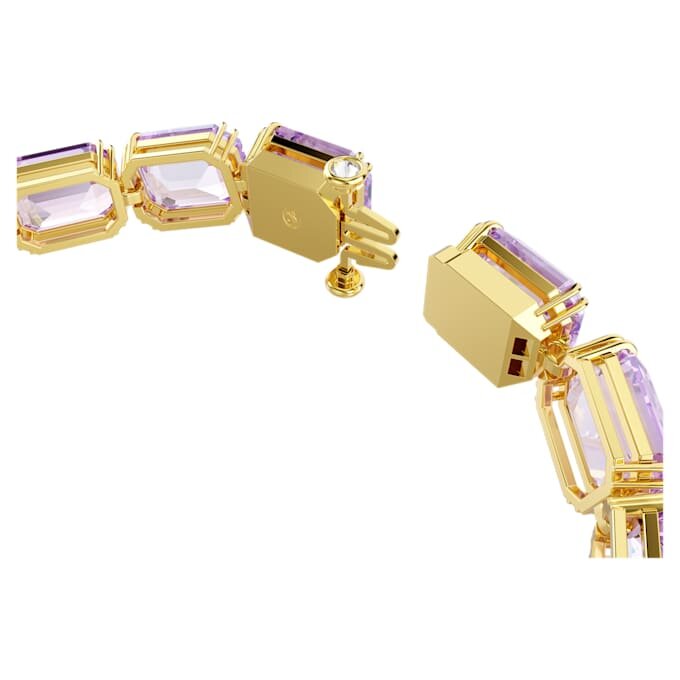 Pulseras Millenia con corte octogonal, morada, chapada en tono dorado Pulseras Millenia con corte octogonal, morada, chapada en tono dorado