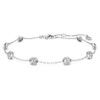 Pulseras octogonales con diamantes cultivados en laboratorio de 0,8 ct en total, forma redonda, plata esterlina