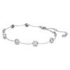 Pulseras octogonales con diamantes cultivados en laboratorio de 0,8 ct en total, forma redonda, plata esterlina