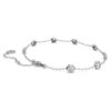 Pulseras octogonales con diamantes cultivados en laboratorio de 0,8 ct en total, forma redonda, plata esterlina