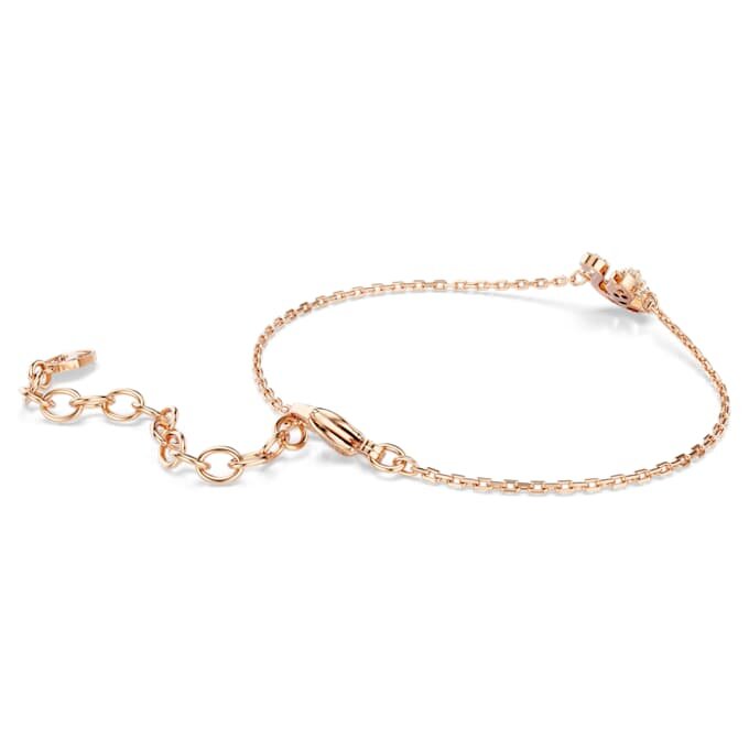 Pulseras Swan con cortes mixtos, cisne, blanco, chapada en tono oro rosa Pulseras Swan con cortes mixtos, cisne, blanco, chapada en tono oro rosa