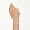 Pulseras Symbolica con perla de cristal, pavé, herradura, blanca, chapada en tono oro rosa
