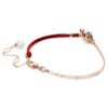 Pulseras Symbolica con perla de cristal, pavé, herradura, blanca, chapada en tono oro rosa