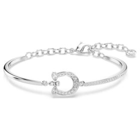 Pulseras Symbolica Pavé, herradura, blanca, chapada en rodio Pulseras Symbolica Pavé, herradura, blanca, chapada en rodio