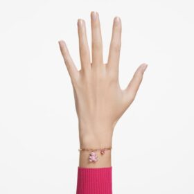 Pulseras Teddy Bear, rosa, chapada en tono oro rosa Pulseras Teddy Bear, rosa, chapada en tono oro rosa