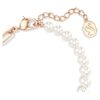 Pulseras Teddy con perla de cristal, osito, rosa, chapada en tono oro rosa Pulseras Teddy con perla de cristal, osito, rosa, chapada en tono oro rosa