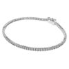Pulseras tipo «tenis» de eternidad con diamantes cultivados en laboratorio, 1,5 Ct en total, forma redonda, oro blanco de 14K