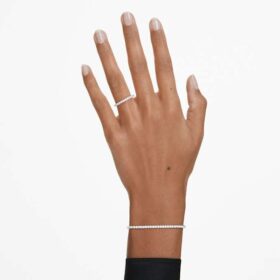 Pulseras tipo tenis «Eternity» con diamantes cultivados en laboratorio, 3 ct en total, forma redonda, oro blanco de 14K Pulseras tipo tenis «Eternity» con diamantes cultivados en laboratorio, 3 ct en total, forma redonda, oro blanco de 14K