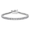 Pulseras tipo tenis «Eternity» con diamantes cultivados en laboratorio, 3 ct en total, forma redonda, oro blanco de 14K