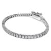 Pulseras tipo tenis «Eternity» con diamantes cultivados en laboratorio, 3 ct en total, forma redonda, oro blanco de 14K