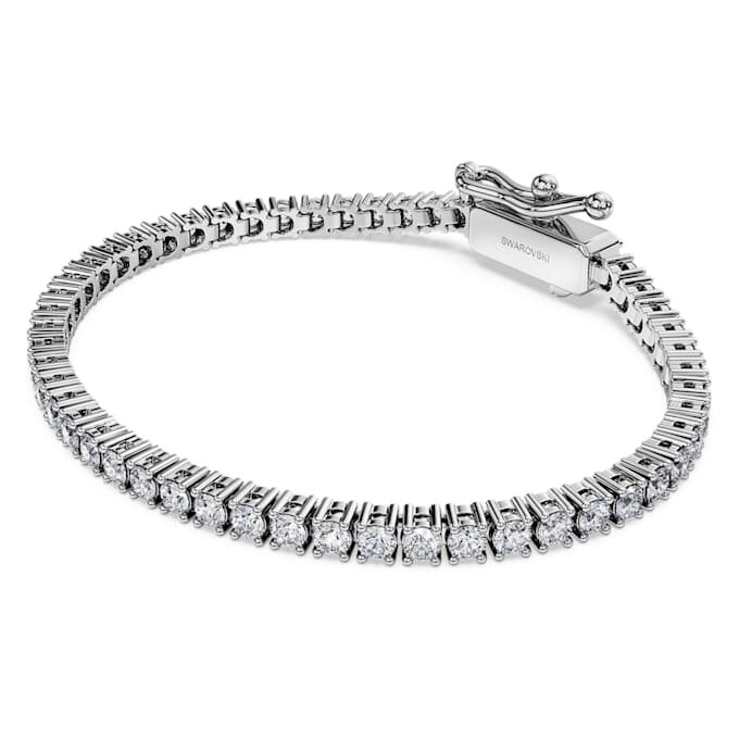Pulseras tipo tenis «Eternity» con diamantes cultivados en laboratorio, 3 ct en total, forma redonda, oro blanco de 14K