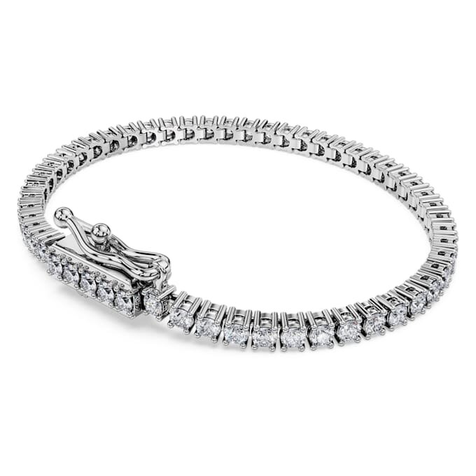 Pulseras tipo tenis «Eternity» con diamantes cultivados en laboratorio, 3 ct en total, forma redonda, oro blanco de 14K