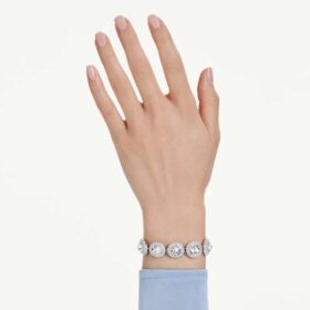 Pulseras «Una Angelic» blancas, chapadas en rodio