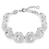 Pulseras «Una Angelic» blancas, chapadas en rodio