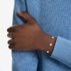 Pulseras Una Angelic con motivos de doble cara y corte redondo, blanca, chapada en rodio Pulseras Una Angelic con motivos de doble cara y corte redondo, blanca, chapada en rodio