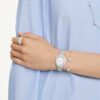 Pulseras Una Angelic con motivos de doble cara y corte redondo, blanca, chapada en rodio Pulseras Una Angelic con motivos de doble cara y corte redondo, blanca, chapada en rodio