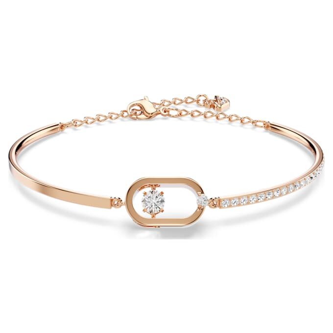 Pulseras Una, corte redondo, forma ovalada, blanca, chapada en tono oro rosa Pulseras Una, corte redondo, forma ovalada, blanca, chapada en tono oro rosa