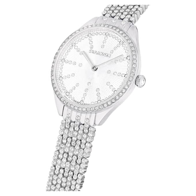 Reloj Attract de fabricación suiza, brazalete de metal, tono plateado, acero inoxidable Reloj Attract de fabricación suiza, brazalete de metal, tono plateado, acero inoxidable