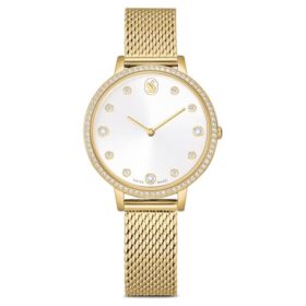 Reloj Clarica de fabricación suiza, pulsera de metal, tono dorado, acabado dorado Reloj Clarica de fabricación suiza, pulsera de metal, tono dorado, acabado dorado
