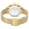 Reloj Clarica de fabricación suiza, pulsera de metal, tono dorado, acabado dorado