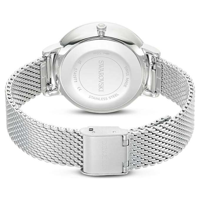 Reloj Clarica de fabricación suiza, pulsera de metal, tono plateado, acero inoxidable Reloj Clarica de fabricación suiza, pulsera de metal, tono plateado, acero inoxidable