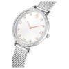 Reloj Clarica de fabricación suiza, pulsera de metal, tono plateado, acero inoxidable Reloj Clarica de fabricación suiza, pulsera de metal, tono plateado, acero inoxidable