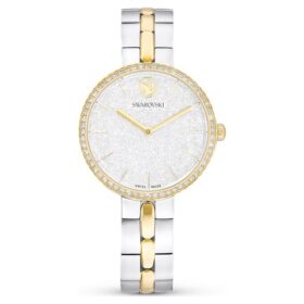 Reloj Cosmopolitan de fabricación suiza, brazalete de metal, tono plateado, acabado de metales mixtos