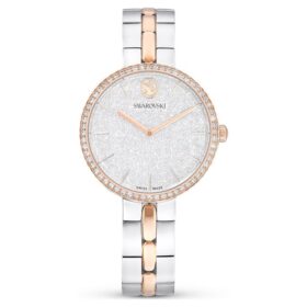 Reloj Cosmopolitan de fabricación suiza, brazalete de metal, tono plateado, acabado de metales mixtos