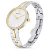 Reloj Cosmopolitan de fabricación suiza, brazalete de metal, tono plateado, acabado de metales mixtos