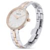 Reloj Cosmopolitan de fabricación suiza, brazalete de metal, tono plateado, acabado de metales mixtos