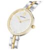 Reloj Cosmopolitan de fabricación suiza, brazalete de metal, tono plateado, acabado de metales mixtos