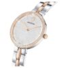Reloj Cosmopolitan de fabricación suiza, brazalete de metal, tono plateado, acabado de metales mixtos