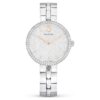 Reloj Cosmopolitan de fabricación suiza, pulsera de metal, tono plateado, acero inoxidable