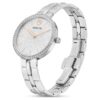 Reloj Cosmopolitan de fabricación suiza, pulsera de metal, tono plateado, acero inoxidable