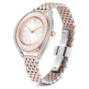 Reloj Crystalline Aura de fabricación suiza, brazalete de metal, tono oro rosa, acabado de metales mixtos