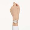 Reloj Crystalline Aura de fabricación suiza, correa de cuero, blanco, acabado en tono oro rosa Reloj Crystalline Aura de fabricación suiza, correa de cuero, blanco, acabado en tono oro rosa