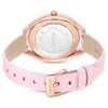 Reloj Crystalline Aura de fabricación suiza, correa de cuero, rosa, acabado en tono oro rosa