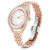 Reloj Crystalline Aura, fabricado en Suiza, brazalete de metal, tono oro rosa, acabado en tono oro rosa