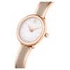 Reloj Crystalline tipo brazalete con cristales, fabricado en Suiza, pulsera de metal, color beige, acabado tono oro rosa