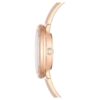 Reloj Crystalline tipo brazalete con cristales, fabricado en Suiza, pulsera de metal, color beige, acabado tono oro rosa