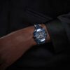 Reloj Dextera Chrono de 39 mm, fabricado en Suiza, pulsera de metal, azul, acabado azul