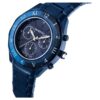 Reloj Dextera Chrono de 39 mm, fabricado en Suiza, pulsera de metal, azul, acabado azul