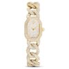 Reloj Dextera con cadena, fabricado en Suiza, pulseras de cristales, tono dorado, acabado dorado Reloj Dextera con cadena, fabricado en Suiza, pulseras de cristales, tono dorado, acabado dorado